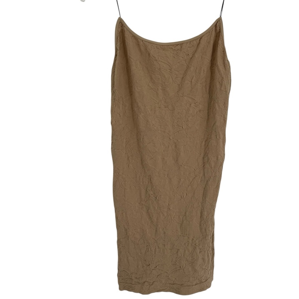 Free People Intimately Women Tan Tank Top Size M/L Black Stretch Cord Straps